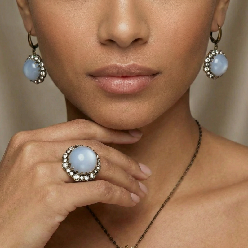 Serin Mavi Kalsedon Set